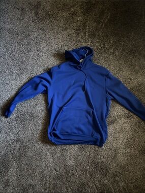 Solid Royal Blue Pullover Hoodie